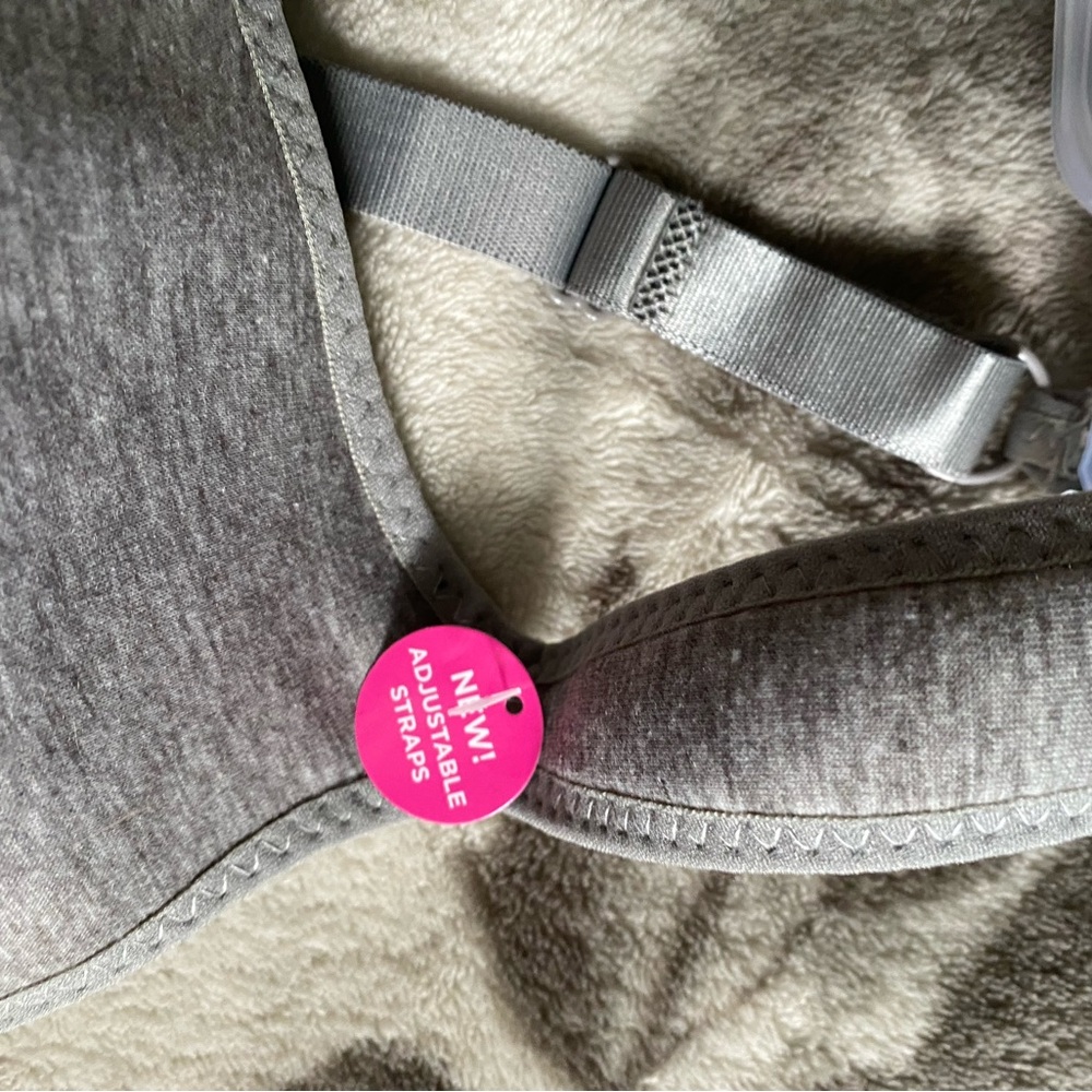 Zone Pro Heather Gray Sports Bra3x - Picture 4 of 6